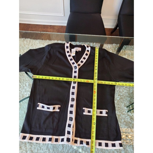 August Max Women Black Cotton Long Sleeve Buttons Front Cardigan Sweater Size 2X - Picture 11 of 14